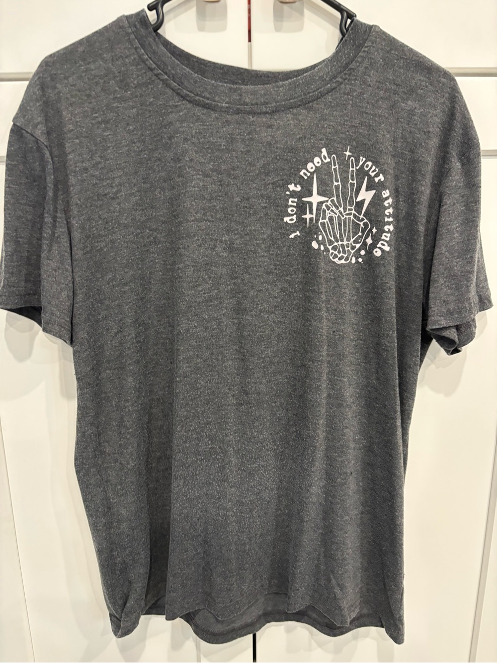 Women's Short Sleeve Graphic Tee - Charcoal Gray